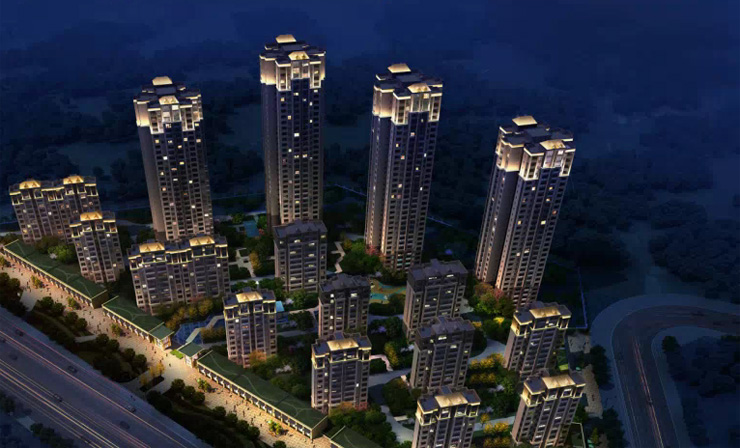 南充市 ? 陽(yáng)光西山翰林項(xiàng)目夜景照明設(shè)計(jì)