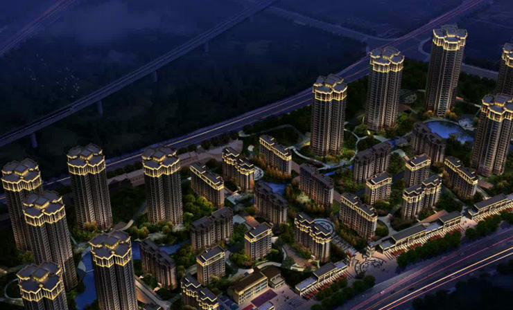 南充市 ? 陽(yáng)光中心城項(xiàng)目夜景照明設(shè)計(jì)